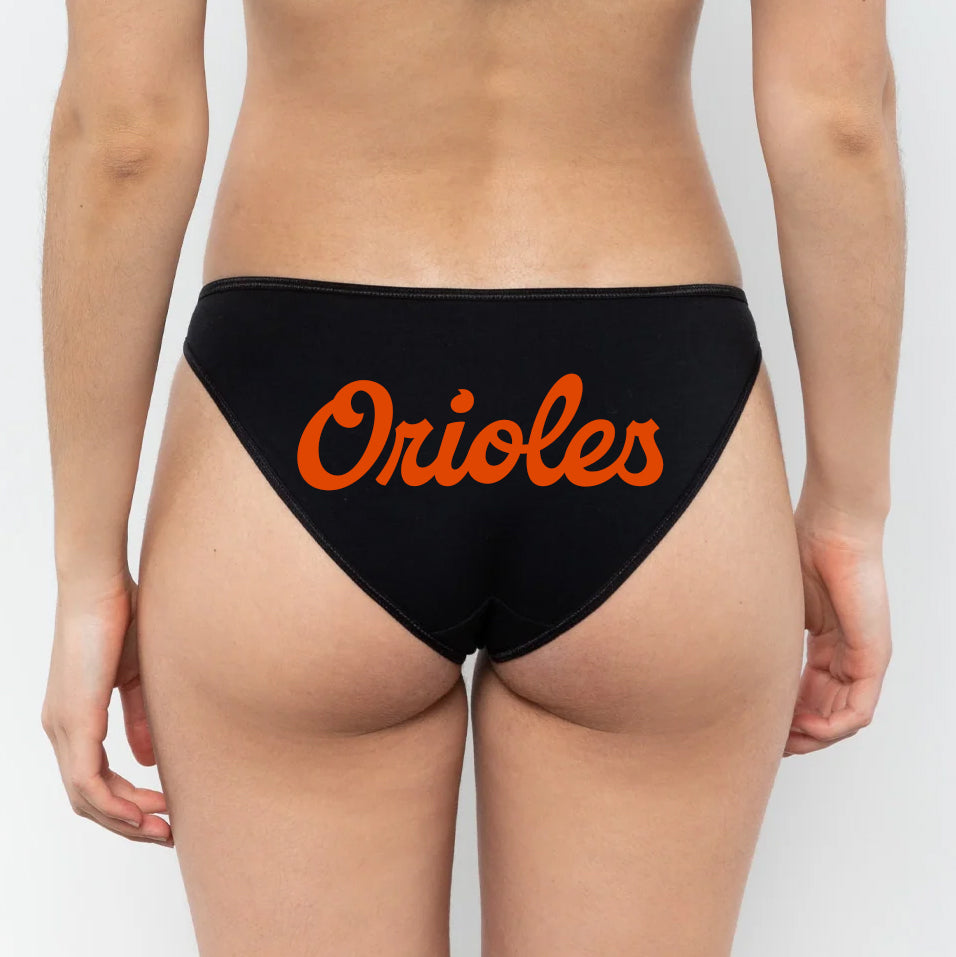 Orioles Black and Orange Baseball Panties - Rally Panties