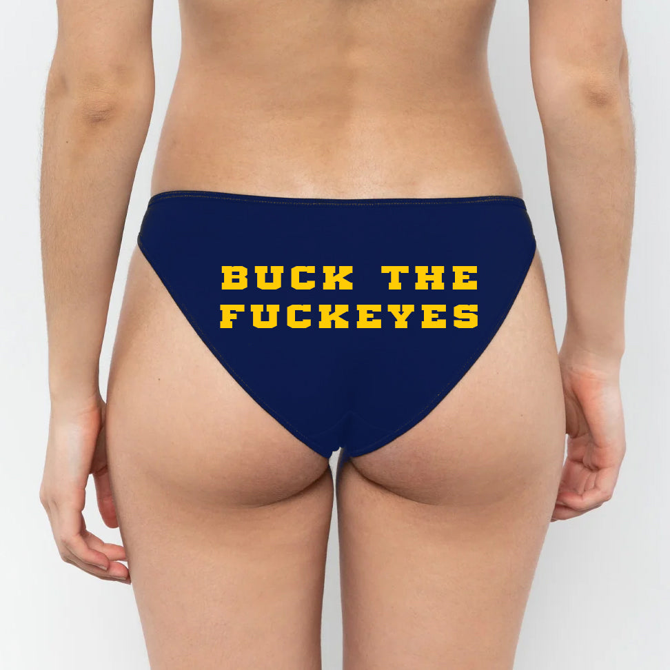 Buck the Fuckeyes Maize and Blue Panties - Rally Panties