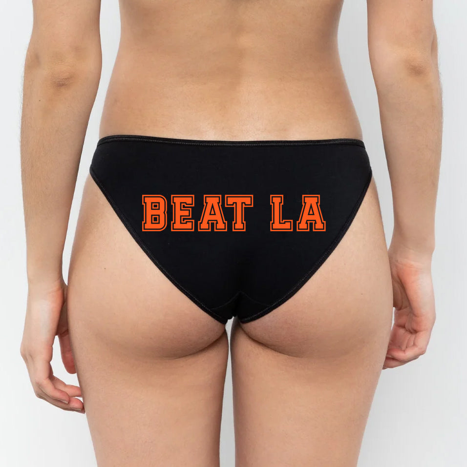 Beat LA Black and Orange Panties - Rally Panties