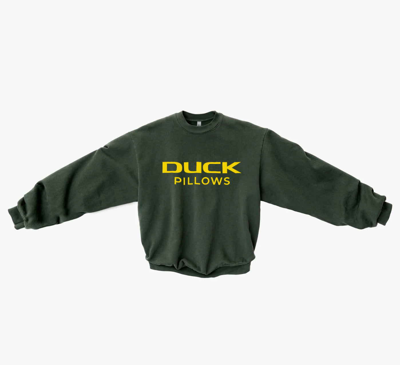 Oregon Duck Pillows Green Crewneck Sweatshirt